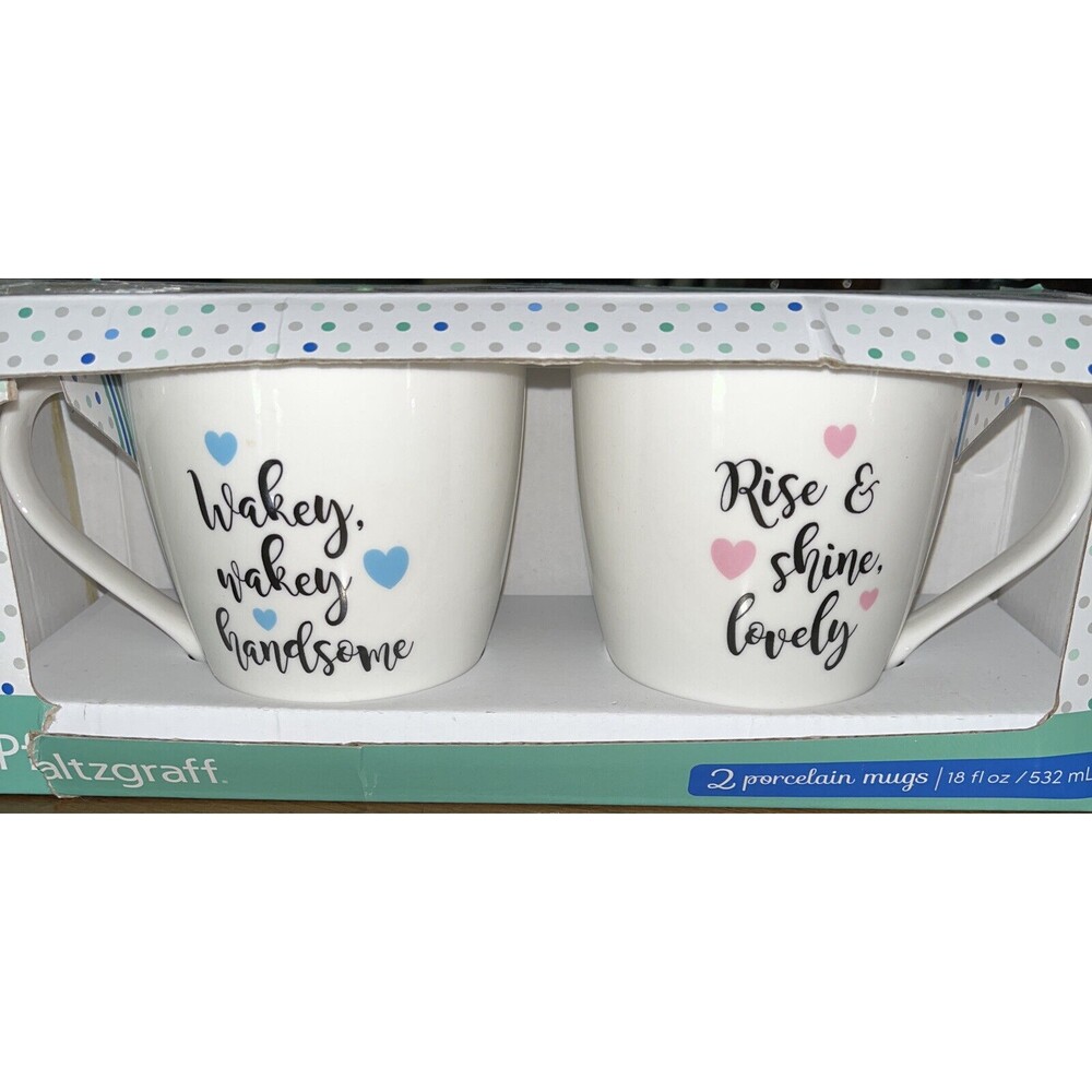 Pfaltzgraff Set Of 2 lovely  & handsome mugs